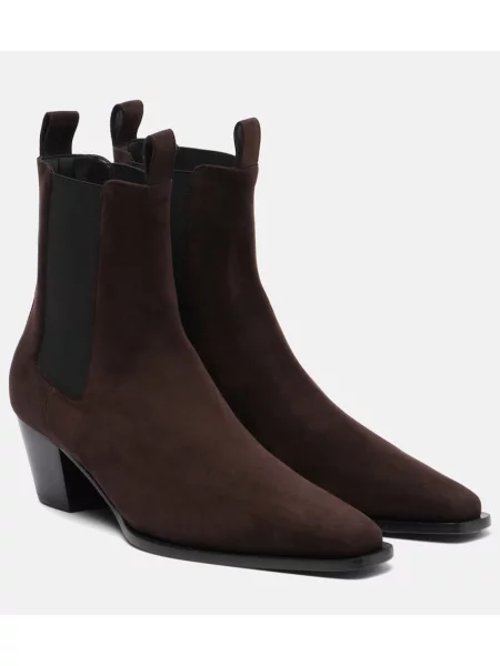 Botine chelsea Toteme din piele de căprioară maro