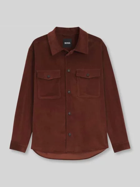 Koszula casualowa o kroju relaxed fit z mieszanki bawełny model Boss
