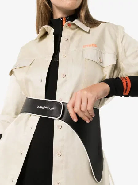 Curea Off-white cu imagine alb