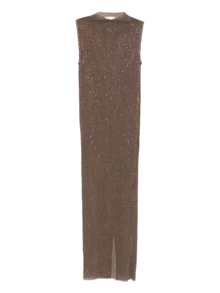 Maksi sukienka maxi L'idée garniturowa szara