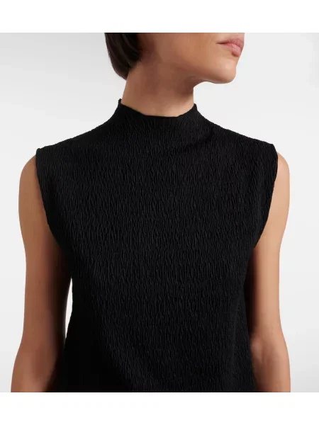 Top The Row de mătase negru