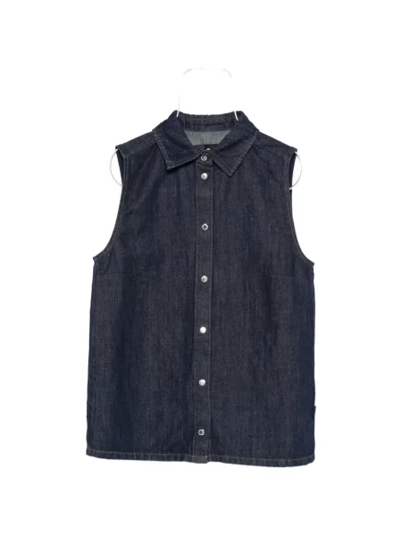 Pstryknąć koszula 7 For All Mankind bez rękawów niebieska