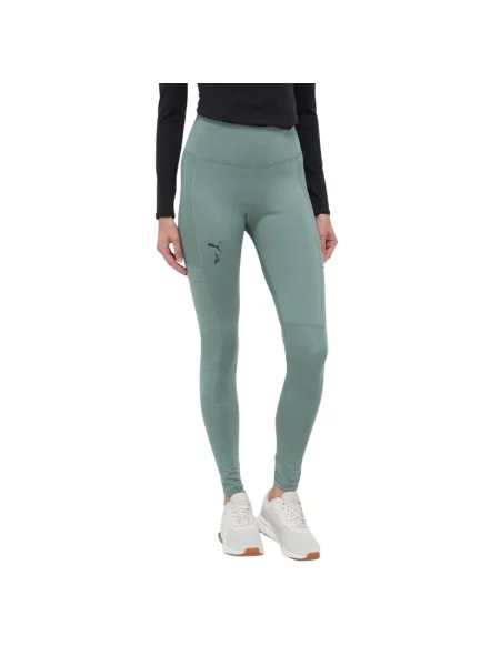 Puma legginsy do biegania Seasons gładkie zielony