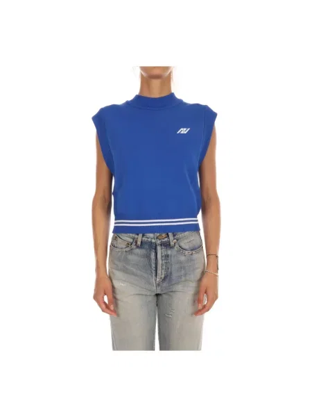 Dzianinowa kamizelka Autry niebieska