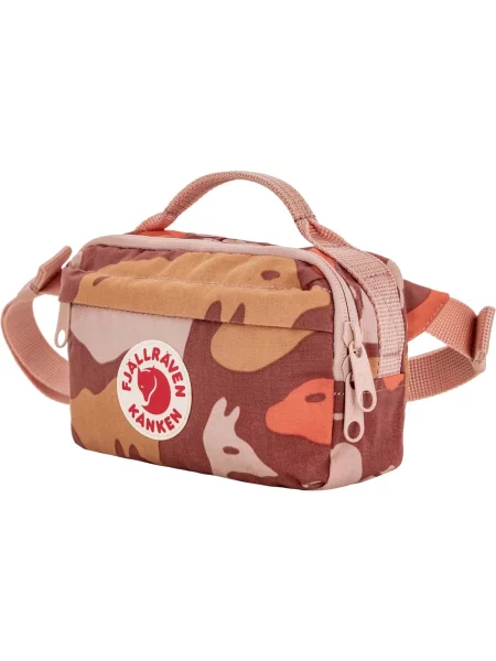 Ľadvinka Fjällräven Kanken Graphics Hip Pack chalk rose/hidden animals oranžová