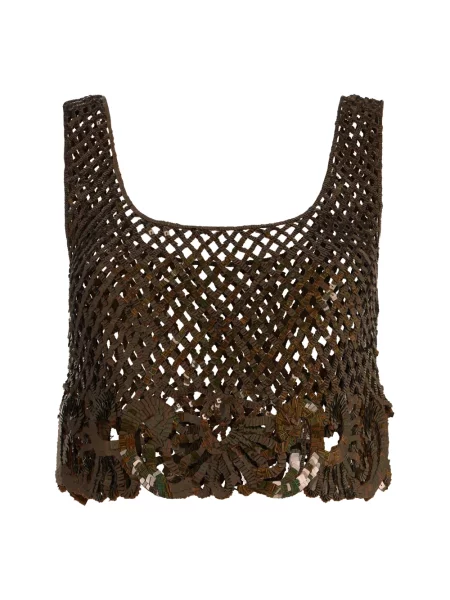 Top Alberta Ferretti brązowy