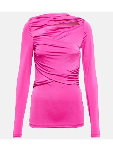 Top Victoria Beckham din jerseu roz