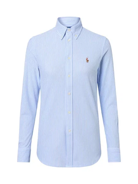Polo Ralph Lauren bluzka koszulowa Kobiety niebieski|biały w S biała