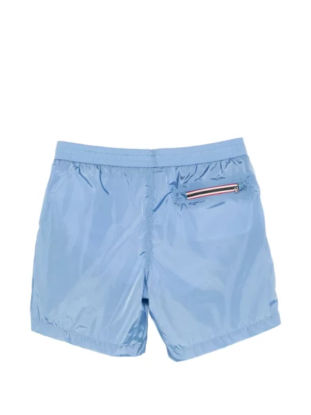 Slip de baie Moncler cu autograf albastru