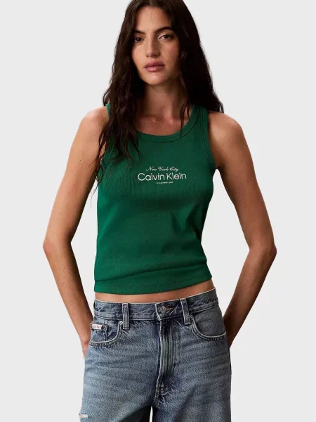 Майка Calvin Klein Jeans зелена