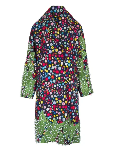 Palton Libertine cu model floral cu imagine albastru