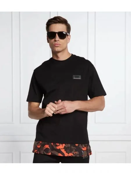 Les Hommes Tricou | Oversize fit negru