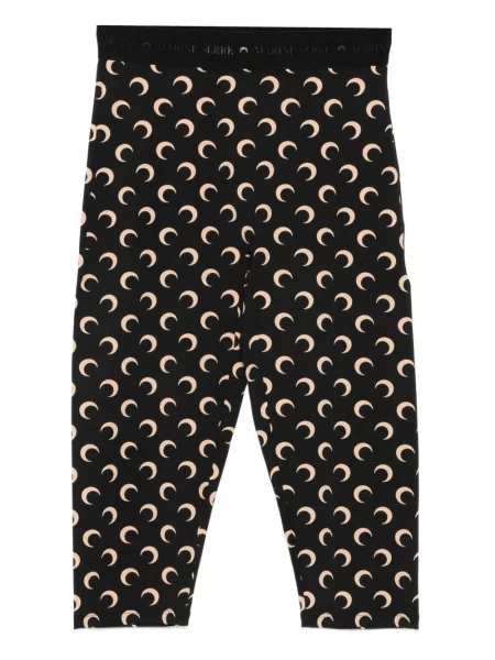 Pantaloni Marine Serre cu imagine negru