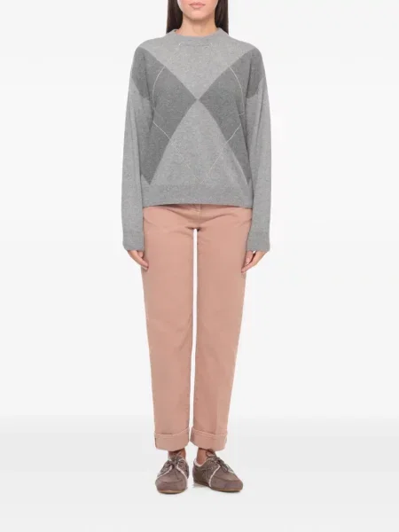 Pulover Peserico cu model argyle gri