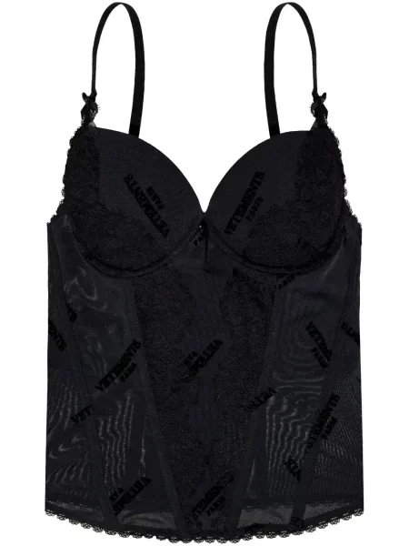 Top Vetements din jacard cu autograf negru