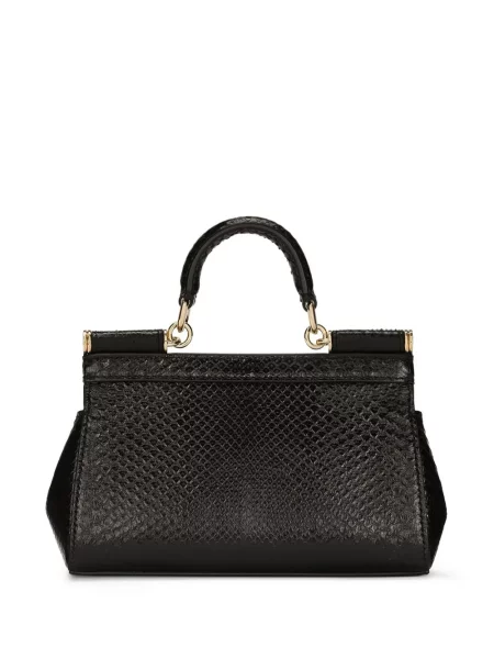 Kožená malá kožená taška Dolce & Gabbana Sicily černá
