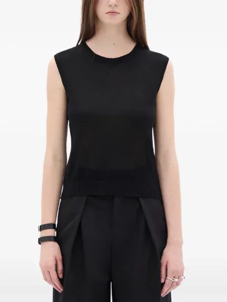 Vestă Ann Demeulemeester tricotate negru