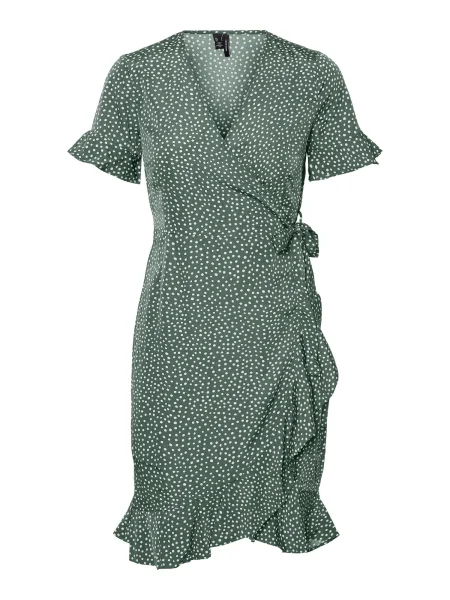VERO MODA Rochie VMHenna verde închis alb