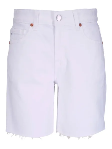 Pantaloni scurți din denim Ag Jeans alb