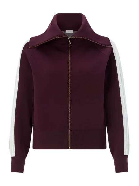 Rich & Royal Geacă tricotată mov zmeură alb