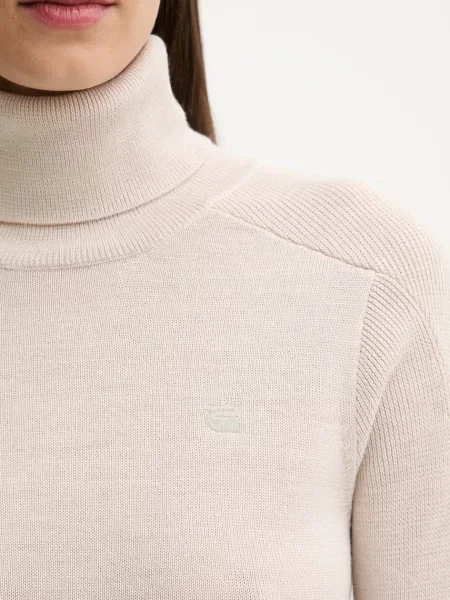 Вовняний светр G-Star 0 легкий гольф бежевий