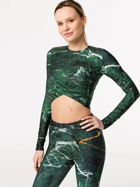 Longsleeve Bittersweet Paris z nadrukiem zielony