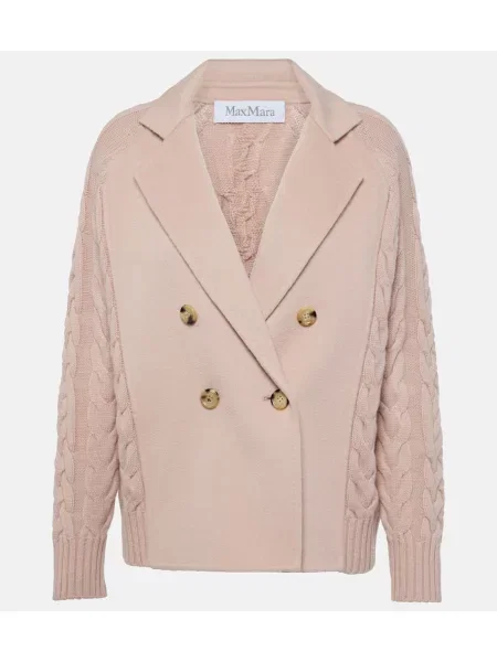 Cardigan Max Mara de lână roz