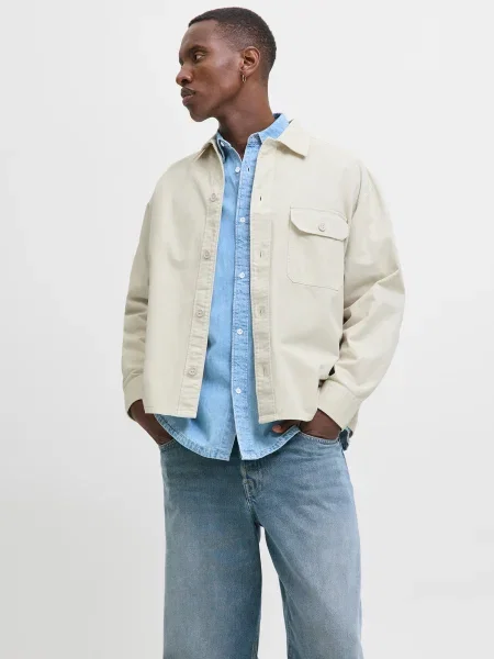 JACK & JONES Cămașă JJEDOVER fildeş