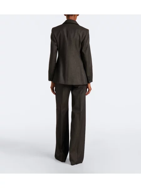 Pantaloni Max Mara de lână maro