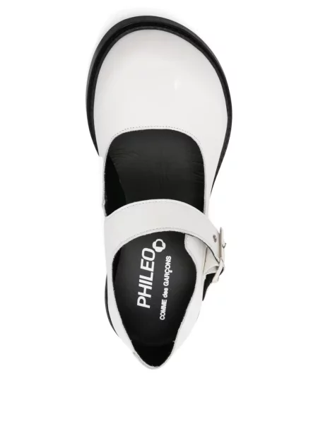 Pantofi cu toc Comme Des Garçons din piele alb