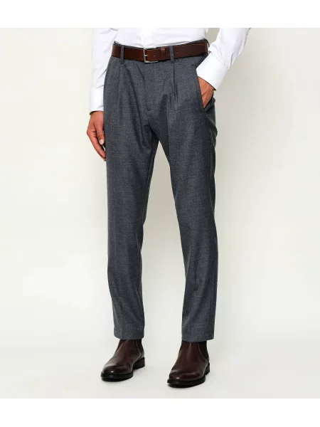 Herno Pantaloni | Tapered fit cu adaos de lână gri
