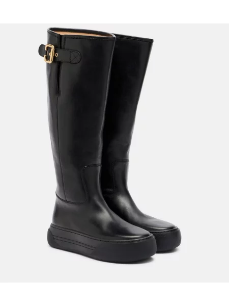 Cizme Chloé din piele negru