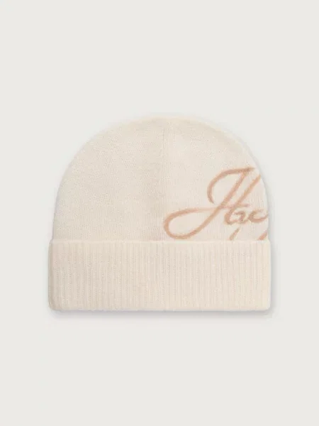 HUGO beanie de damă cu lână Sesperry_Hat bej