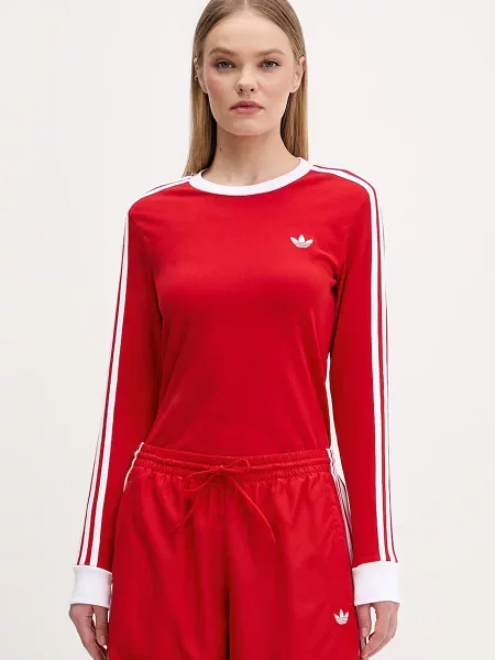 Adidas Originals longsleeve czerwony