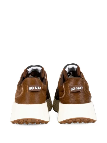 Sneakerși No Name cu autograf maro