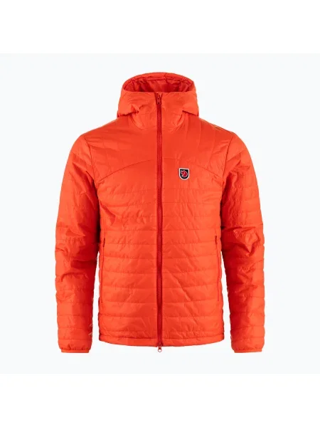 Мъжки пухени якета Fjällräven Expedition X-Lätt Hoodie flame orange оранжево