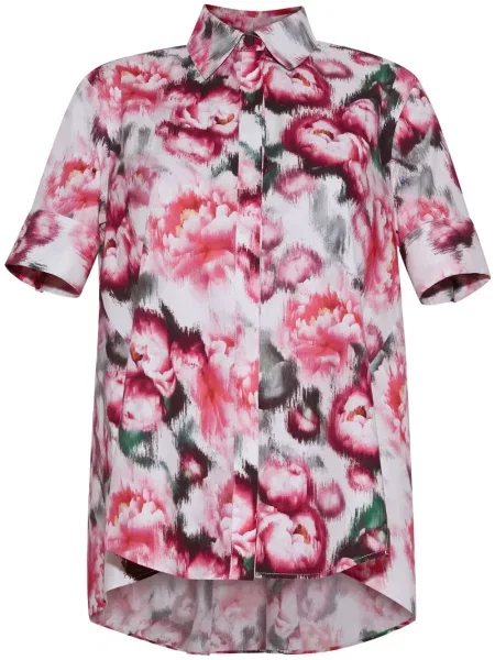 Cămașă Adam Lippes cu model floral cu imagine alb