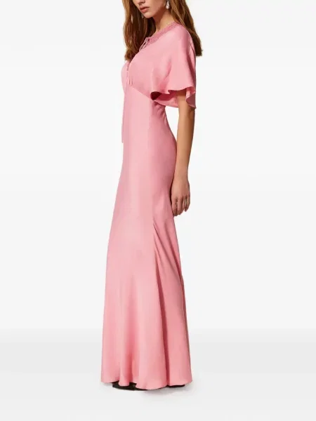 Rochie maxi Twinset scurtă de costum roz