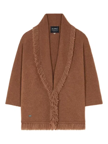 Cardigan Alanui cu franjuri maro