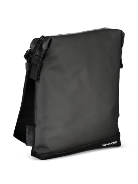 Crossbody táska Calvin Klein autogrammal fekete