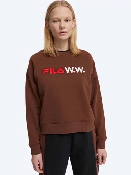 Кофта Wood Wood Elene x Filla з принтом коричневий