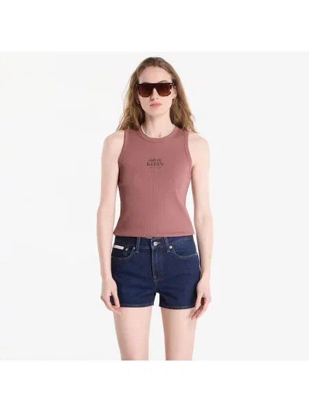 Podkoszulka Calvin Klein Jeans z autografem brązowa