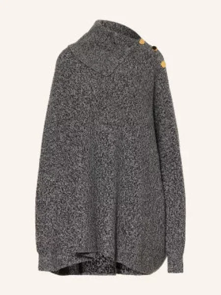 Sportmax Oversized Pletené Šaty Alibi černá bílá