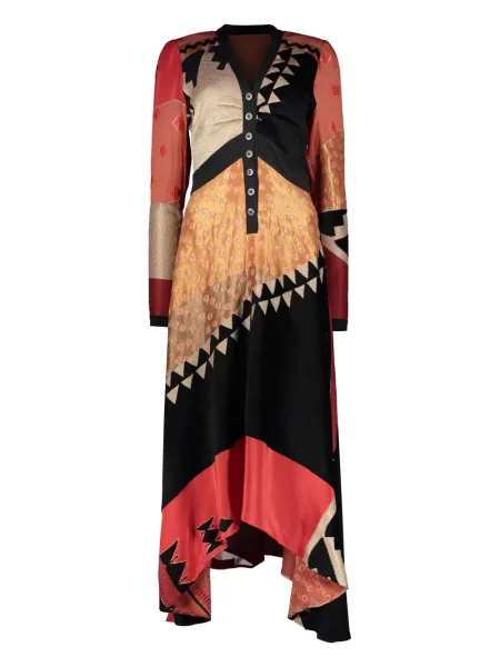 Rochie Etro de mătase de costum roșu