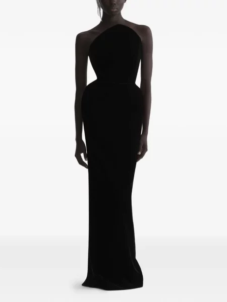 Rochie Mugler de catifea negru