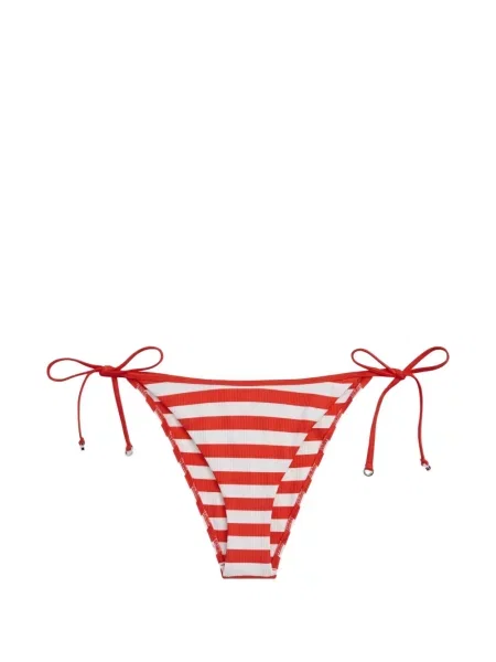 Pruhované bikiny Tommy Hilfiger s vázáním červené