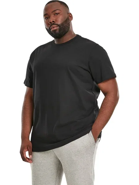 Urban Classics Tricou / negru / gri deschis alb