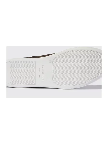 Sneakersy Scarosso skórzane na ramiączkach brązowe