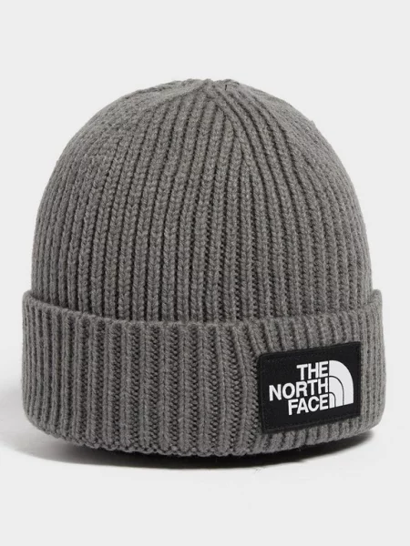 The North Face Čepice Tnf Logo Box Cuffed Bne šedý