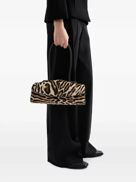 Geantă Jil Sander cu imagine maro